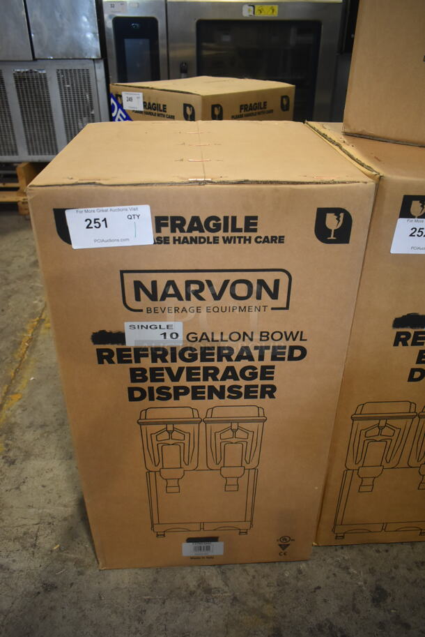 BRAND NEW IN BOX! Narvon MEGA 140S 378D10G1 Stainless Steel Commercial Single 10 Gallon Bowl Refrigerated Beverage Dispenser. 120 Volts, 1 Phase. Tested and Working! Stock Picture Used For Gallery Picture. - Image 2 of 4