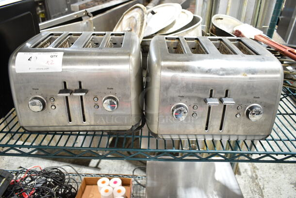 2 KitchenAid KMT4115CU Stainless Steel Countertop 4 Slot Toaster. 120 Volts, 1 Phase. 2 Times Your Bid! - Image 1 of 5