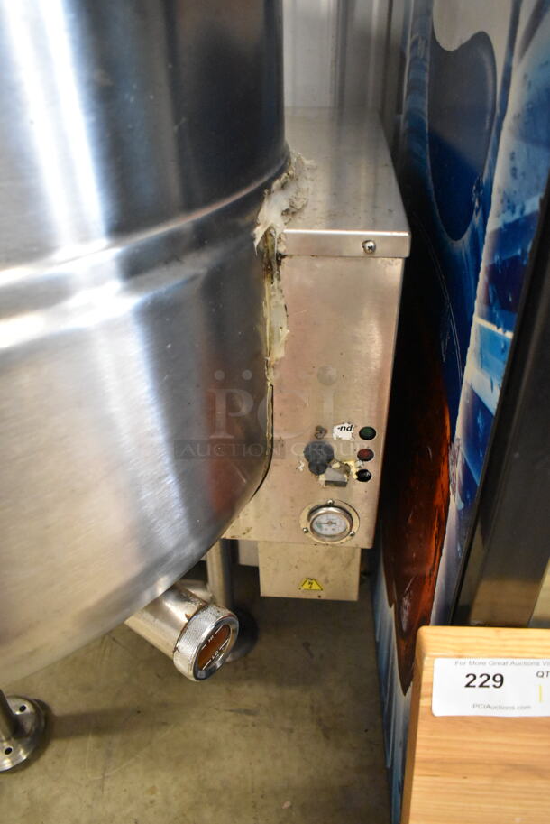 Cleveland KGL-80 Stainless Steel Commercial Electric Powered Floor Style 80 Gallon Steam Kettle. 240 Volts. Appears To Be 3 Phase. - Image 3 of 5