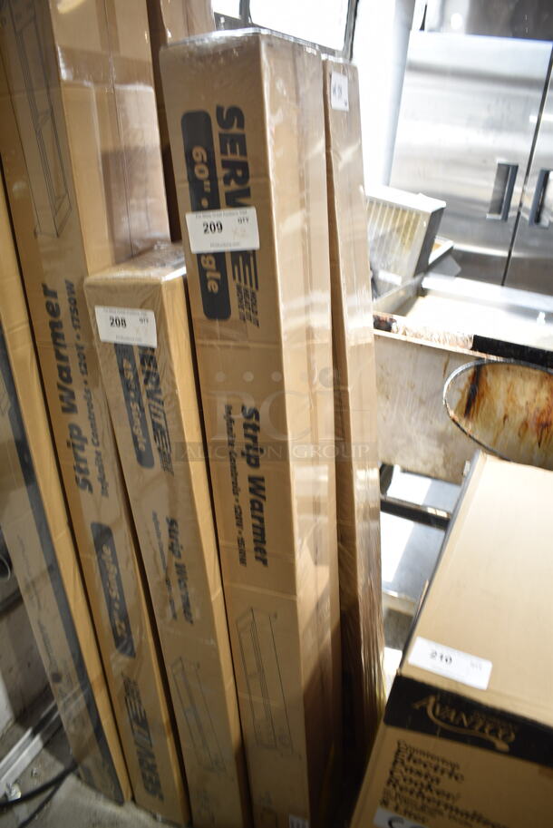 2 BRAND NEW IN BOX! ServIt 423SWI60CP Stainless Steel Commercial 60" High Wattage Strip Warmer with Adjustable Infinite Controls and Cord. 120 Volts, 1 Phase. 2 Times Your Bid! - Image 2 of 4