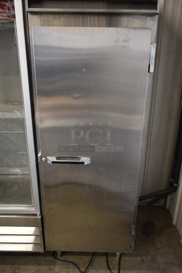 Victory Stainless Steel Commercial Single Door Reach In Freezer w/ Poly Coated Racks. Tested and Does Not Power On - Image 3 of 4