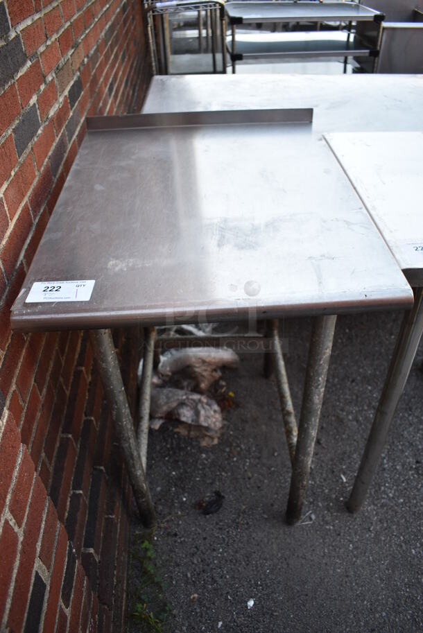 Stainless Steel Table w/ Back Splash. 24x30x37