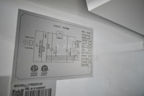 Avantco 178GDC23 Metal Commercial Single Door Reach In Cooler Merchandiser w/ Poly Coated Racks on Commercial Casters. 115 Volts, 1 Phase. Tested and Working! - Image 5 of 5