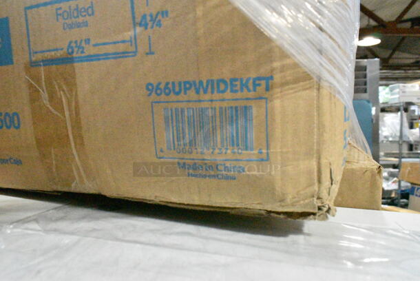 PALLET LOT of 22 BRAND NEW Boxes Including 966UPWIDEKFT OneUp by Choice Kraft 2-Ply Wide Interfold 6 1/2" x 8 1/2" Dispenser Napkin - 6000/Case, 130WBKFORKH Choice Black Heavy Weight Wrapped Plastic Fork - 1000/Case, 500TO883 Choice 8" x 8" x 3" Microwaveable 1-Compartment Black / Clear Plastic Hinged Container - 100/Case, 2 Box 130WHKNIFEWX Choice White Extra Heavy Weight Wrapped Plastic Knife - 1000/Case, 3 Box 6700305 4" x 6" Lemon Scented Moist Towelette / Wet Nap Hand Wipe - 1000/Case, 3 Box 500LFLAT Choice Clear Flat Lid with Straw Slot - 9, 12, 16, 20, and 24 oz. - 1000/Case, 127RD32COMBO Choice 32 oz. Customizable Microwavable Clear Round Deli Container and Lid Combo Pack - 250/Case, 795KFTL32PLA EcoChoice 16-32 oz. Round Compostable PLA Take-Out Lid - 300/Case. 22 Times Your Bid!  - Image 2 of 12