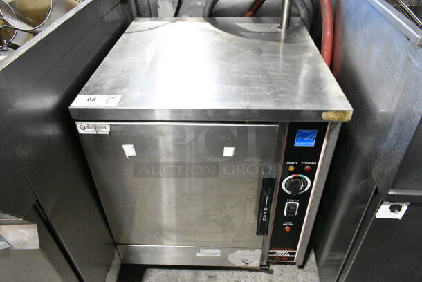 Market Forge TS-5E Turbo Steam Stainless Steel Commercial Countertop Single Deck Steam Cabinet.  - Image 1 of 6