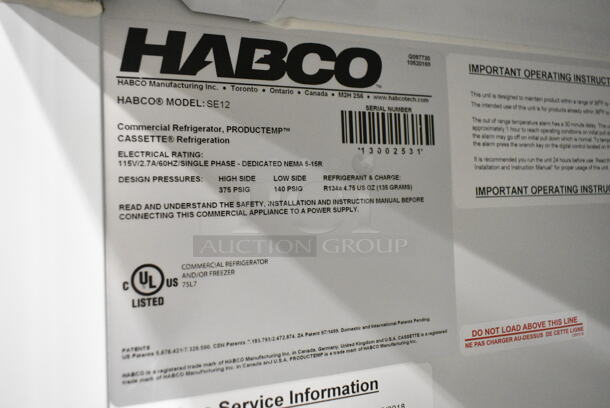 Habco SE12 Metal Commercial Single Door Reach In Cooler Merchandiser w/ Poly Coated Racks. 115 Volts, 1 Phase. Tested and Working! - Image 4 of 4