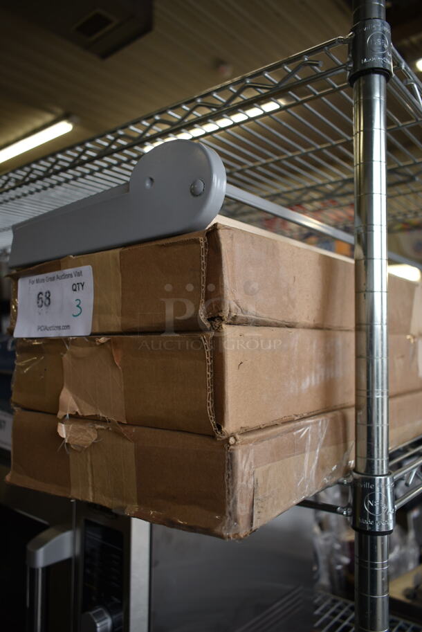 3 BRAND NEW SCRATCH AND DENT! Gray Metal Butcher Paper Roll Holders. 3 Times Your Bid! - Image 6 of 6