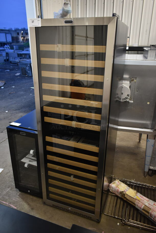 BRAND NEW SCRATCH AND DENT! Whynter BWR-1642DZ Metal Commercial Single Door Reach In 164 Bottle Dual Zone Wine Cooler Merchandiser. 120 Volts, 1 Phase. Tested and Working!