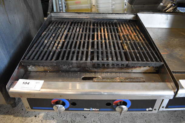 Star Max Stainless Steel Commercial Countertop Natural Gas Powered Charbroiler Grill. 24x28x15