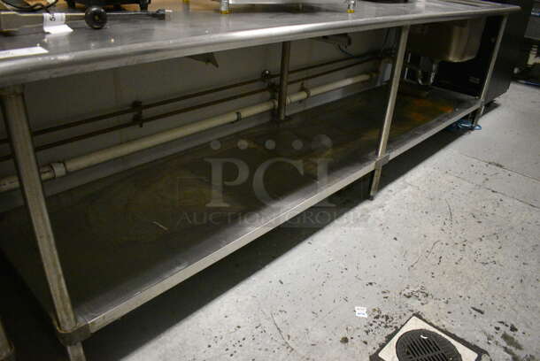 Eagle Stainless Steel Commercial Table w/ Sink Basin, Faucet, Handles, Back Splash, 2 Drawers, Undershelf and Mounted Commercial Can Opener. 120x30x39. Bay 16x19x13. BUYER MUST REMOVE. (kitchen) - Image 3 of 6