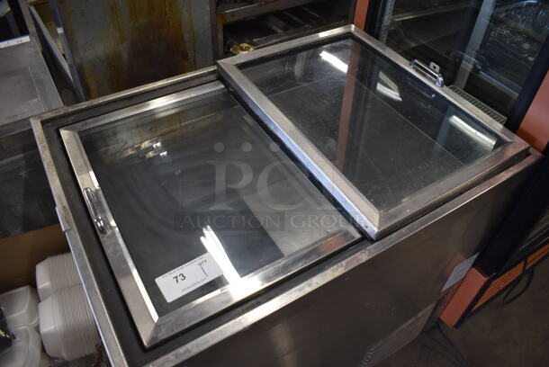 Nelson CG-9 Stainless Steel Commercial Chest Freezer Merchandiser on Commercial Casters. 115 Volts, 1 Phase. 37x27x38. Tested and Working! - Image 3 of 7