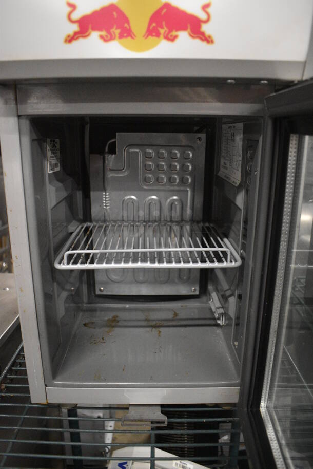 Red Bull Model CTB50 Metal Commercial Mini Cooler Merchandiser. 115 Volts, 1 Phase. 11.5x13.5x22. Tested and Working! - Image 4 of 5