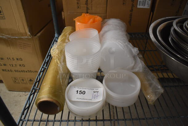 ALL ONE MONEY! Lot of Various Items Including Poly Bins and Lids - Image 1 of 2