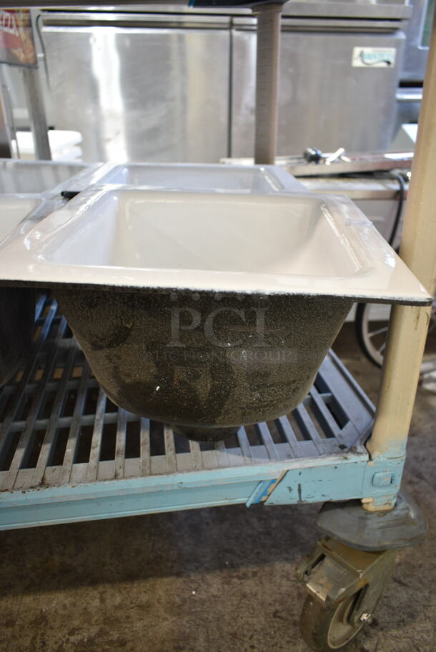 2 BRAND NEW SCRATCH AND DENT! Single Bay Drop In Sink w/ Zurn Elkay P1900-SEMI-DOME PVC Dome Bottom Strainer for Z1900 Series Floor Sinks. 2 Times Your Bid!  - Image 5 of 6