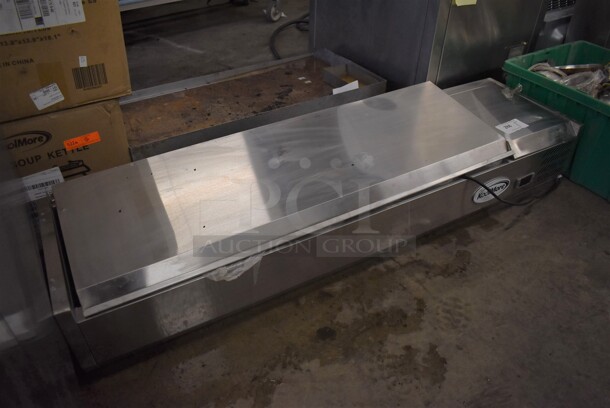 BRAND NEW SCRATCH AND DENT! KoolMore SCDC-6P-SSL Stainless Steel Commercial Countertop Refrigerated Rail. 115 Volts, 1 Phase. 60x16x11. Tested and Working!