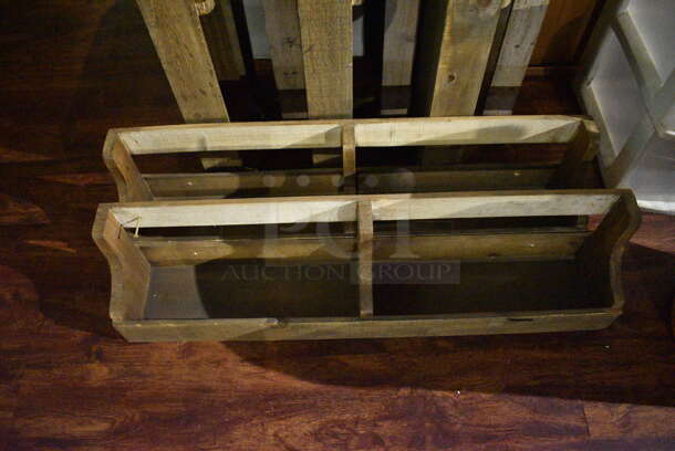 8 Wooden Planters. 32x6x8. 8 Times Your Bid! (bar) - Image 3 of 4