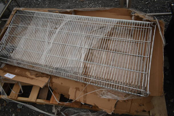 4 Bundles of 2 BRAND NEW SCRATCH AND DENT! Chrome Finish Wire Shelves. 4 Times Your Bid! - Image 3 of 5