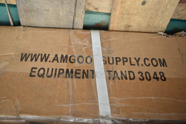 BRAND NEW SCRATCH AND DENT! AmGood 3048 Stainless Steel Equipment Stand w/ Under Shelf.  - Image 2 of 2