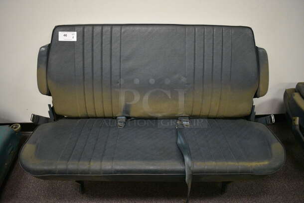 2 Black Leather Two Passenger Seat .  2 Times Your Bid! (Main Building) - Image 1 of 6