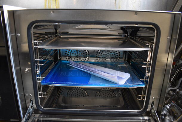 BRAND NEW! Perspective Model EB-1AE Stainless Steel Commercial Countertop Electric Powered Convection Oven w/ View Through Door and Metal Oven Racks. 220 Volts, 1 Phase. 23.5x23x22 - Image 3 of 5