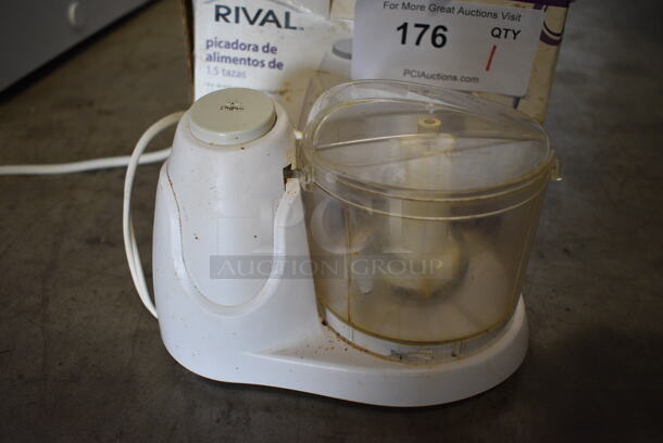 IN ORIGINAL BOX! Rival Countertop Food Processor w/ S Blade. 7x4.5x4. Tested and Working!