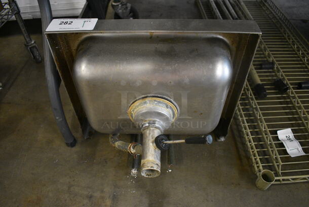 Advance Tabco Stainless Steel Commercial Single Bay Wall Mount Sink w/ Faucet and Handles. 17.5x15x21 - Image 5 of 5