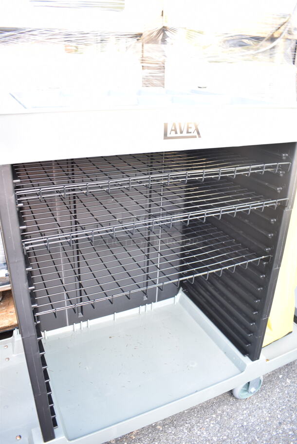 BRAND NEW SCRATCH AND DENT! Lavex 274HKCARTLG Hotel / Housekeeping Cart - Large Four Shelf on Commercial Casters.  - Image 6 of 8
