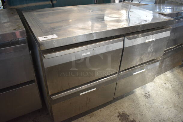 Continental Model SWF48 Stainless Steel Commercial Undercounter 4 Drawer Freezer on Commercial Casters. 115 Volts, 1 Phase. 48x30x34. Tested and Working!
