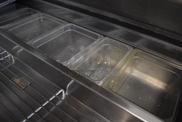 Randell 8395N Stainless Steel Commercial Pizza Prep Station w/ Over Shelf on Commercial Casters. 115 Volts, 1 Phase. 95x35x57. Picture of the Unit Before Removal Is Included In the Listing. Tested and Working! - Image 4 of 10