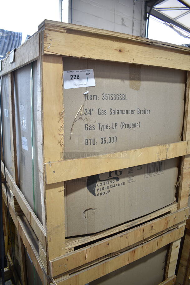 BRAND NEW IN CRATE! Cooking Performance Group CPG 351S36SBL Stainless Steel 34" Liquid Propane Infrared Salamander Broiler. 36,000 BTU - Image 2 of 3