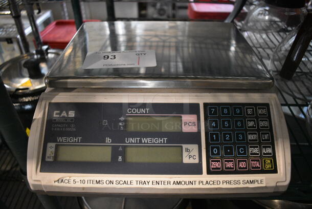 Cas Model EC Metal Countertop Food Portion Scale. 12.5x14.5x4.5