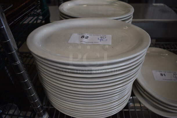 40 White Ceramic Oval Plates. 11.5x9x1. 40 Times Your Bid!