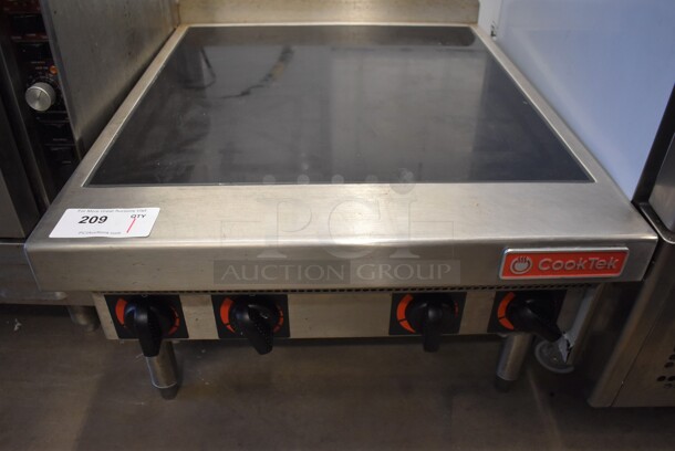 2020 CookTek MC17004-200 Stainless Steel Commercial Countertop Electric Powered 4 Burner Range. 208 Volts. 25x31x17