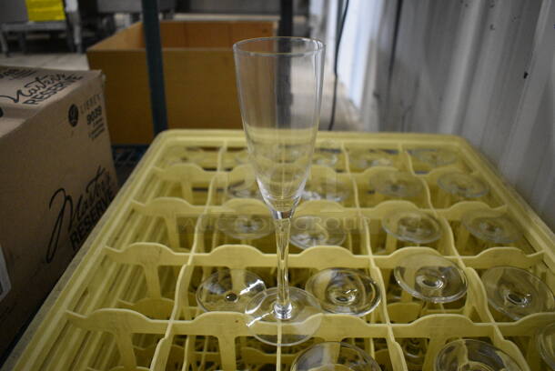 20 Champagne Flutes in Dish Caddy. 2.75x2.75x8.25. 20 Times Your Bid!