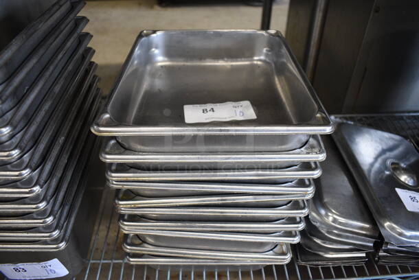 10 Stainless Steel 1/2 Size Drop In Bins. 1/2x2.5. 10 Times Your Bid!