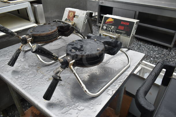 RT-P Stainless Steel Commercial Countertop Waffle Maker. 120 Volts, 1 Phase. Tested and Working! - Image 2 of 5