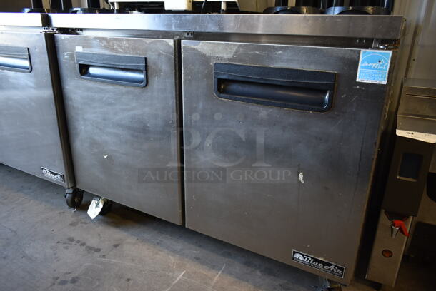 Blue Air BLUR48 Stainless Steel Commercial 2 Door Undercounter Cooler on Commercial Casters. 115 Volts, 1 Phase. Tested and Working! - Image 3 of 7