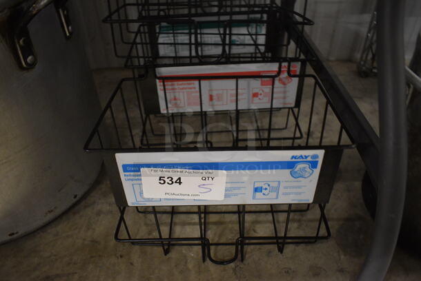 ALL ONE MONEY! Lot of 5 Black Wire Baskets! 12.5x8x10 - Image 2 of 2