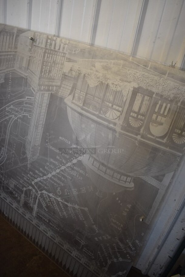 4 White and Clear Poly Pictures w/ Skyline and Subway Map Designs. 72x0.25x51. 4 Times Your Bid! - Image 3 of 4