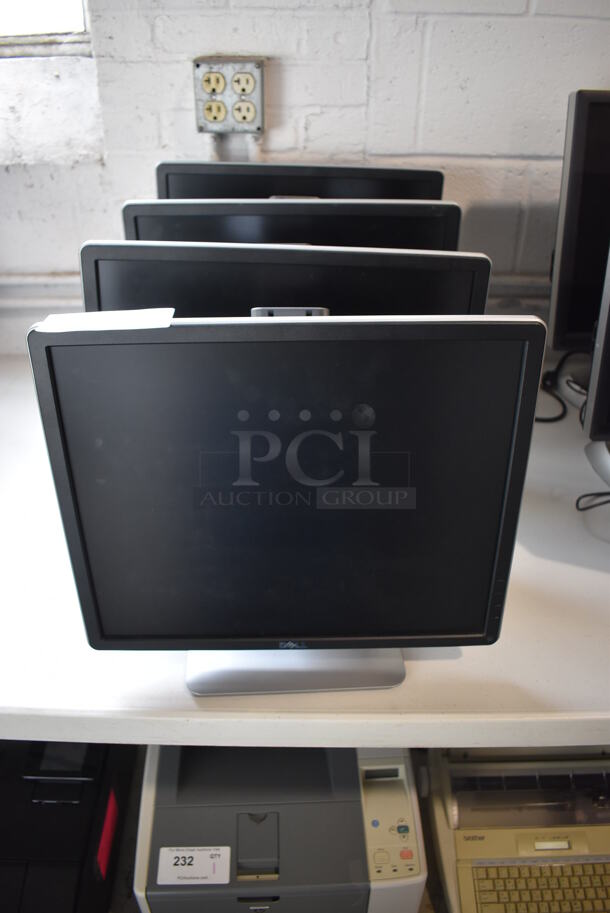 4 Dell P1914Sf 19" Computer Monitors. 100-240 Volts, 1 Phase. 4 Times Your Bid! - Image 1 of 11