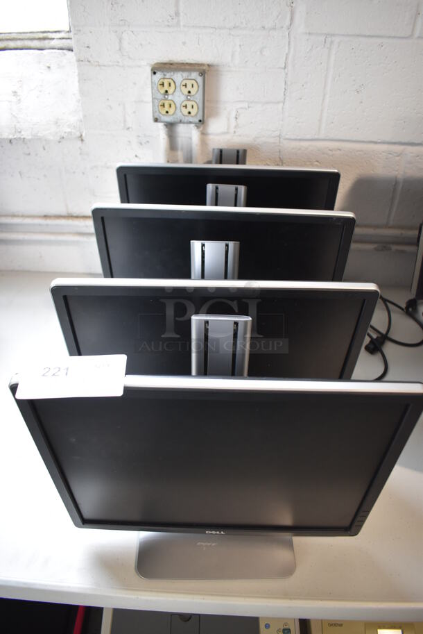 4 Dell P1914Sf 19" Computer Monitors. 100-240 Volts, 1 Phase. 4 Times Your Bid! - Image 3 of 11