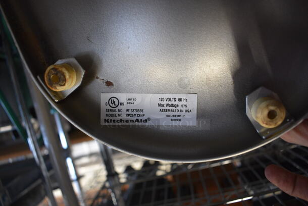 KitchenAid Model KP26M1XNP Professional 600 Metal Countertop Planetary Dough Mixer. 120 Volts, 1 Phase. 12x16x17. Tested and Does Not Power On - Image 5 of 6