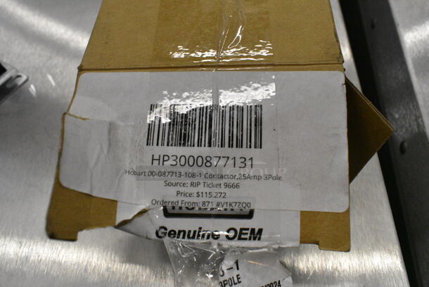 2 BRAND NEW SCRATCH AND DENT! Items Including HP2002946500 Hobart 00-294650-004-2 Timer, HP3000877131 Hobart 00-087713-108-1 Contactor,25Amp 3Pole. 2 Times Your Bid!  - Image 5 of 5