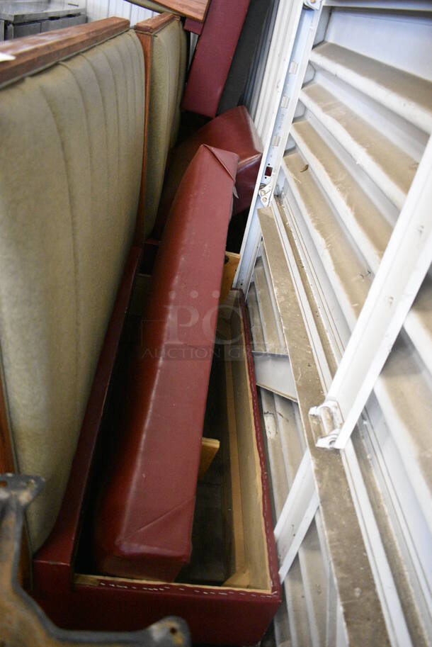 ALL ONE MONEY! Lot of 6 Double Sided Booth Seats. 48x48x43 - Image 3 of 4