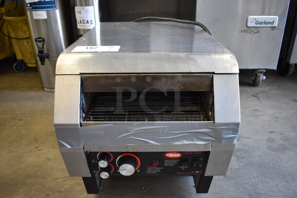Hatco Stainless Steel Commercial Countertop Electric Powered Conveyor Toaster Oven. 240 Volts, 1 Phase. 15x23x17