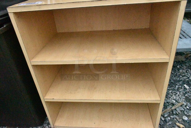 Wood Pattern Shelving Unit - Image 4 of 4
