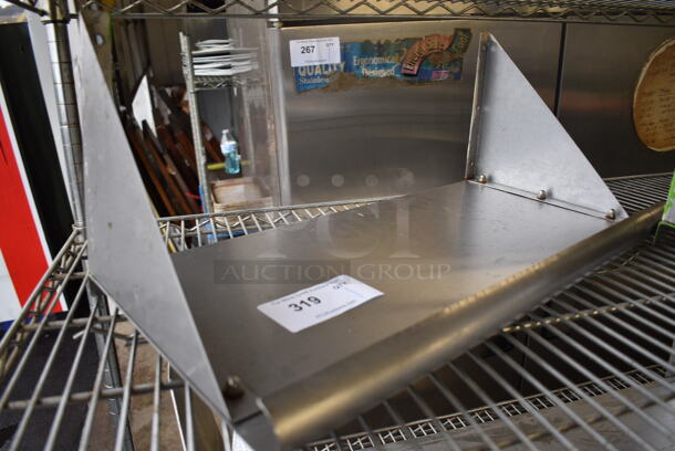 Stainless Steel Shelf w/ Wall Mount Brackets. 24x12x8