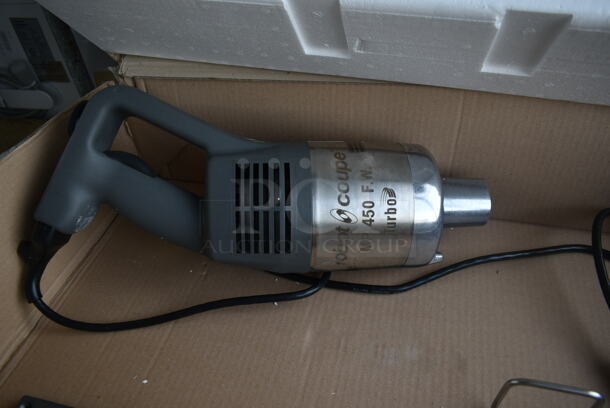 LIKE NEW! Robot Coupe MP 450 Turbo Stainless Steel Commercial Immersion Blender Base. Tested and Working!  - Image 6 of 8