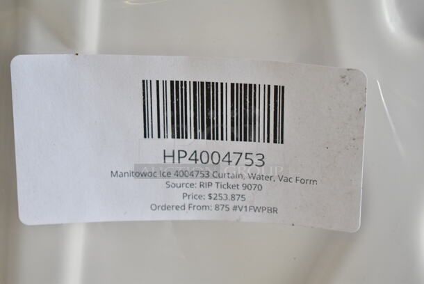3 BRAND NEW SCRATCH AND DENT! Items; HP4004753 Manitowoc Ice 4004753 Curtain, Water, Vac Form, HP4304643 Manitowoc Ice 4304643 Curtain, Water and HP7603193 Manitowoc Ice 7603193 Water Distribution Assy. 3 Times Your Bid! - Image 3 of 5