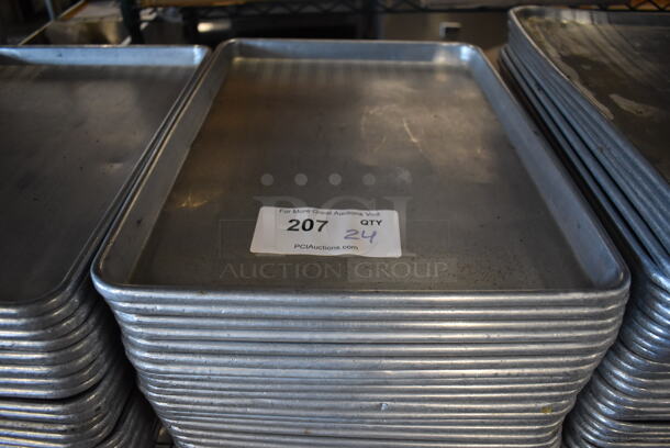 24 Metal Half Size Baking Pans. 13x18x1. 24 Times Your Bid!